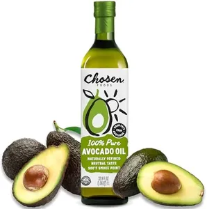 Chosen Foods 100% Pure Avocado Oil, Keto Diet Friendly, Kosher Oil for Baking, High-Heat Cooking, Frying, Homemade Sauces, Dressings and Marinades (1 liter)