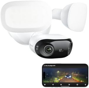 REOLINK Elite Floodlight WiFi, 4K 8MP 180° Panoramic Wired Floodlight Camera, Adjustable 3000 Lumens, Local AI Video Search, Perimeter Detection, Dual-Band Wi-Fi 6, 24/7 Recording, No Monthly Fees