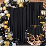 10x10FT Black Backdrop Curtains for