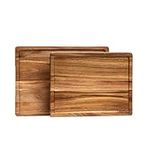 SMIRLY Wooden Cutting Boards For Kitchen - Acacia Cutting Board Set with Holder, Wood Cutting Board Set, Cutting Board Wood, Wooden Chopping Board, Wooden Cutting Board Set