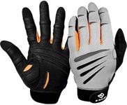 Bionic Men's Cross-Training Full Finger Gloves, Gray/Orange, Large