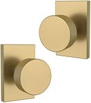 Mega Handles - Laura Dummy I Door Knob for Hallway, Closet and Bathroom I Reversible Heavy Duty Design I Fits All Standard Door Sizes I Screws Included - Satin Brass (2 Pack)