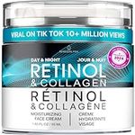 Face Moisturizer Retinol Cream - Day & Night Moisturizing Cream - Neck & Neckline Cream with Collagen & Hyaluronic Acid - Skin Care Facial Moisturizer for Women & Men