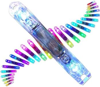 UltraPoi Ultralight LED Glow Stick (Single (1)) - Customizable Rainbow Glowstick with Over 70 Brilliant Color Modes & Flashing Patterns - LED Concert Light for Flow Arts, & Poi Spinning