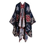 Anxingo Women's Poncho Cape Stylish Cloak Scarf Shawl Oversize Shawl Wrap for Women (Star Flower)