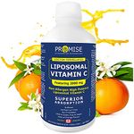 Promise Liposomal Vitamin C Liquid 750ml (25oz) (2000mg Mega Drops) Pure Organic Sodium Ascorbate Immune Booster - Best All Natural Non GMO, Vegan, Gluten Free, Healthy System - Vital Support Supplement