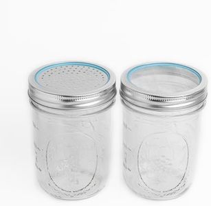 Jarware Stainless Steel Flour Sifter and Sugar Shaker Lids For Wide Mouth Mason Jars