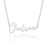 ZNA JEWELS Personalised Name Necklace - Silver Custom Crafted Pendant