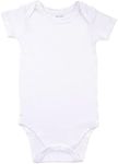 GUISBY White Bodysuit, Summer Rayon Short Sleeve Jumpsuits Girl 12-18 Months
