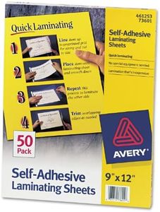 Clear Self-Adhesive Laminating Sheets, 3 mil, 9 x 12, 50/Box