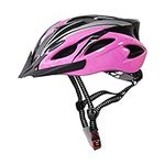 Adult Bike Helmet with Visor, Lightweight Bicycle Helmet Riding Helmet In-mond Adjustable Cycling Helmet for Men Women, Head Safety Protection for Mountain Bike Road Bike Skateboard Scooter-Pink