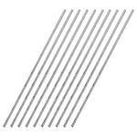 sourcing map 3mm x 300mm 304 Stainless Steel Solid Round Rod for DIY Craft - 10pcs