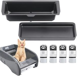 Permanent Waste Receptacle with 40 Litter Box Liners Compatible with Nature's Miracle Litter Box 2nd Version and Littermaid 3rd Edition, Litter Box with Cat Litter Liner (Machine NOT Included)