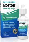 Boston Contact Lens Solution, Rewetting Solution for Gas Permeable Contact Lenses, 0.33 Fl Oz