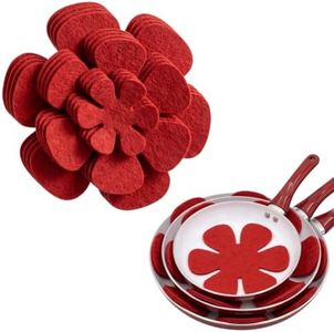 Evelots Pot & Pan Scratch Protectors – 12-Pack Felt Cookware Dividers for Ceramic, Glass & Nonstick Pans – Soft Anti-Slip Pads to Prevent Scratches & Marring – 3 Sizes