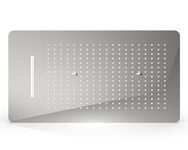 Auriga Multifunction Shower | 574 mm x 330mm Shower Head | Rainfall | 2 Mist | Waterfall | Minimalist Design | 100% Openable | With Complete False Ceiling Installation Kit | SMFS2MRW