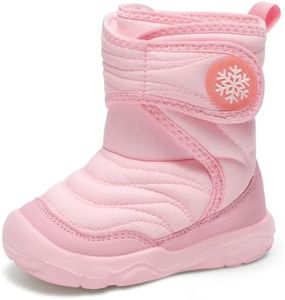 BARERUN Baby Water Resistant Booties Slip on Walking Shoes Pink Size 4