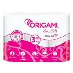 Origami 3 Ply Toilet Tissue Paper Roll - Pack of 12 (160 Pulls Per Roll, 1920 Sheets)