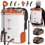 FUZOTO 4.2 Gallon Battery Powered Backpack Sprayer for Lawn, Garden, Yard