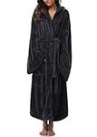 VIKEY Womens Fleece Hooded Robes Pl
