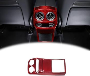 RURZTDAKM for Mercedes Benz G-Class W464 2019-2023 Rear AC Vent Outlet Cover Trim Real Carbon Fiber Interior Decoration Accessories 1PCS(Red)