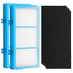 Gudotra 2 Pack Replacement AER1 Filters for Holmes AER1 and Bionaire HEPA Air Purifier, Replace Part HAPF30AT-U4R HAP242-NUC (with 4 Carbon Filter Sponge)