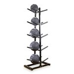 Fitness-Mad Medicine Ball Rack | 5 Tier & Double Sided | Heavy Duty Aluminium Construction | Gym Ball Stand Rack | Freestanding Medicine Ball Tree | Organise your Home & Gym Space Easily