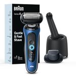 Braun Electric Shaver for Men Series 6 6172cc, Wet & Dry Turbo & Gentle Shaving Modes, German-engineered Precision Trimmer with Clean & Charge SmartCare Center Included