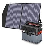 ALLPOWERS Portable Power Station 300W / 288Wh Solar Generator Camping Generator w/ 1x100W Foldable Solar Panel Included Outdoors Camping Travel Fishing Emergency Power Supply Backup, Gray,black,red