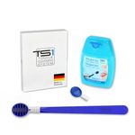 TS1- Professional Tongue Cleaning System - Tongue Cleaner Recommended by German Dentists, Halitosis & Bad Breath Treatment for Adults - 2 x Tongue Scraper, 1 x Tongue Gel