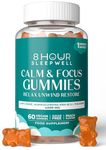 Lions Mane, Ashwagandha KSM 66, L-Theanine Gummies - High Strength 4300mg - 60 Sugar Free & Vegan Gummies - with Zinc, B6 & B12 - Naturally Relief Stress, Reduce Cortisol & Boost Focus - Peach Flavour