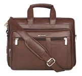 Zipline Office Synthetic Leather laptop bag for Men women, 15.6" compatible laptop Messenger Bags for Men & Women (1-Brown Bag)