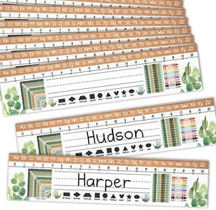 25 Farmhouse Teacher Name Plate For Desk Classroom - Name Tags Classroom Kindergarten, Student Name Plates, Number Lines For Students Desk, Name Plate For Desk Kids Name Plates