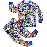 DYWPYCLQ Boys' Pajamas Suit Girls' Clothes Long Sleeved T-Shirt+Trousers 2-Piece Fashion Suit (as1, Age, 7_Years, 8_Years, Style 1, 7-8Years)