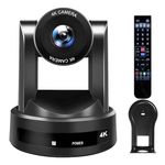 ADKIDO 4K PTZ Camera,20X PTZ Camera,4KP30 IP Streaming Output with HDMI,3G-SDI,USB 3.0 for Conferencing, Church and Schools.(SDI+HDMI+USB3.0+IP, 20X)