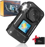 Omzer 48MP Waterproof Digital Camera - IP68 Waterproof 33FT Underwater Camera with 4K Autofocus Selfie HD Dual Screens - 18X Zoom Point and Shoot Compact Video Camera for Kids