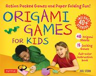 Origami Games for Kids Kit: Action Packed Games and Paper Folding Fun! Origami Kit with Book, 48 Papers, 75 Stickers, 15 Exciting Games, Easy-to-Assemble Game Pieces