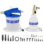 Orion Motor Tech 2L Vacuum Brake Bleeder Kit, Pneumatic Brake Fluid Bleeder Kit with 2.1 qt Brake Fluid Extractor 1L Refilling Bottle 19 Adapters, Brake Bleed Fluid Pump Brake Bleeding Tool