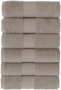MAURAHOME Lussuoso set di asciugamani di qualità per hotel e spa in 100% cotone, 6 asciugamani grandi 50 x 100 cm, asciugamani in spugna ad asciugatura rapida. Morbido, soffice e molto assorbente