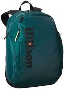 WILSON Blade V9 Super Tour Tennis Backpack - Holds up to 2 Rackets, Green/Black