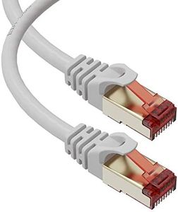 Cat7 Ethernet Cable - 20 ft - RJ45 Connector - Cat 7 Double Shielded STP - 10 Gigabit 600MHz - Premium, High Speed (6m) Network Wire, Patch, LAN Cord - 20 Feet