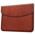 Fintie Sleeve Case for 13 inch Microsoft Surface Pro 10/9/8/X, 12.3" Surface Pro 7+/7/6/5/4/3 - Carrying Bag with Stylus Loop & Card Pocket for 12.4" Surface Laptop Go 3/2/1, Brown