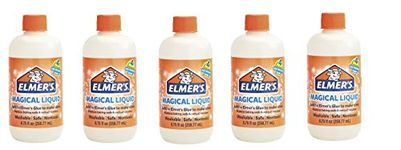 Elmers Glue Slime Magical Liquid Activator Solution, 8.75 fl. oz. Bottle - Great for Making Slime, 5 Pack