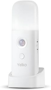 YELKO Motion Sensor Night Light, 2000mAh Rechargeable Night Lights Battery Powered, PortableＤimmable Nightlights with 5 Brightness Levels for Kids,Adults (Cool White 1Pack)