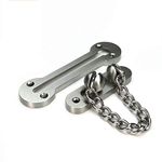 AR-House Extra-thick Door Chain Lock-- Sus304 Stainless Steel Casting Door Security Chain Guard, Heavy Duty Latch Lock for Inside Door, Brushed Nickel Finish (Deluxe Extra-Thick:3 mm)