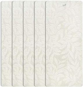 DALIX Rainforest Off White Vertical Blind Texture Sliding Door 82.5 Qty 5 Pack