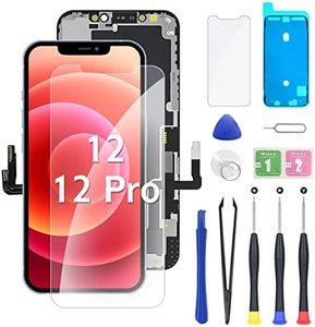 for iPhone 12/12 PRO Screen Replacement Kit - Full HD LCD 6.1'' Display and 3D Touch Digitizer Assembly with Repair Tools Compatibility A2172, A2402, A2404 A2403, A2341, A2406, A2408, A2407