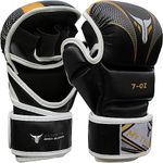 Mytra Fusion MMA Gloves with Open Palm and Adjustable Wrist Support, Grappling Sparring Gloves for Cage Fighting, Training, Combat Sports, Kickboxing, Muay Thai, Punching Bag and Martial Arts (L/XL)