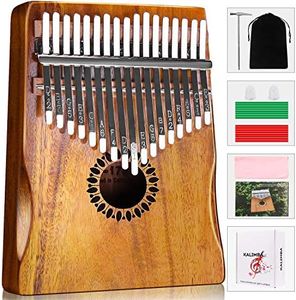 Newlam Kalimba Thumb Piano 17 Keys, Portable Mbira Finger Piano Gifts for Kids and Adults Beginners Wood