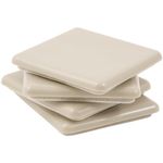 Super Sliders 4701295N 2-1/2 Inch Square Furniture Sliders for Carpet or Durable Hard Surfaces, Beige, 4 PC